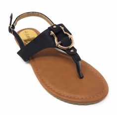 A pair of VictoriaK Sandals designed with Metallic Material and Gold Buckle in the front, offers a combination of comfort and style. The rubber sole adds comfort. This trendy, sleek and chic look wears well anytime through out the day or a night. An elegant pair ofVictoria K Sandals adds flair to your everyday wardrobe and these come in a range of colors. Size: 6. Color: Black. Gender: female. Age Group: adult. Adjustable Flat T-strap Sandals With Cushioned Footbed, Adjustable Toe Post Synthetic Slingback Sandals, Trendy Adjustable T-strap Synthetic Sandals, Adjustable Flat Slingback Sandals In Synthetic Material, Adjustable Flat Slingback Sandals In Synthetic, Adjustable Trendy Synthetic T-strap Sandals, Adjustable Flat Synthetic Slingback Sandals, Adjustable Flat Slingback Sandals With Cushioned Footbed, Trendy T-strap Adjustable Sandals