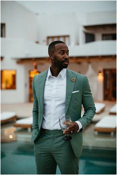 Wedding Guest Outfit Men, Male Attire, Green Suit Men, Cocktail Wedding Attire, Wedding Guest Suits, Cocktail Attire Men, Male Wedding, Elegant Suit