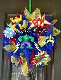 the wreath is hanging on the front door for someone to put in their home or office