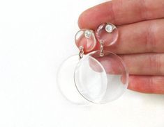 #studearrings Perspex Earrings, Pendulum Earrings, Mod Earrings, Minimalist Earring, Clear Earrings, Oval Stud Earrings, Laser Cut Jewelry, Earrings Acrylic, Transparent Resin