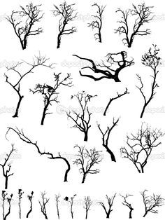 an image of dead tree silhouettes in black and white with the text, 100 images about dead tree tattoos on pinterest dead tree