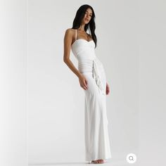 Natalie Rolt- Shontae Gown, Made To Order. Worn 1x For Pictures- Perfect Condition And Dry Cleaned. Bought For $580, Size 1 (Usa Size 4). Took About A Month To Make And Come In! White Ruched Dress For Gala, White Ruched Maxi Dress For Formal Occasions, White Long Dress With Ruched Bodice, White Maxi Dress With Ruched Bodice For Formal Occasions, White Maxi Dress With Ruched Bodice For Formal Events, White Strapless Maxi Evening Dress, White Ruched Maxi Dress For Evening, White Ruched Maxi Evening Dress, White Formal Maxi Dress With Ruched Bodice