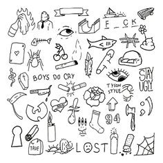 Stick And Poke Tattoo Ideas Edgy, Stussy Tattoo, Easy Tattoos For Beginners Simple, Tiny Things To Draw On Yourself, Tattoo Template Printables, Easy Line Tattoos, Sb Tattoo, Small Quirky Tattoos, Simple Tattoos For Beginners