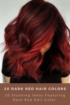 Dark Red Balayage, Ruby Red Hair, Auburn Red Hair, Natural Dark Hair, Red Balayage Hair, Red Hair Trends, Dark Auburn Hair, Red Hair Color Ideas, Dark Red Hair Color