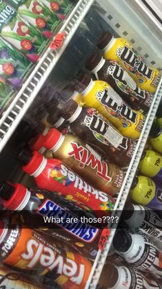 a vending machine filled with lots of different flavored drinks