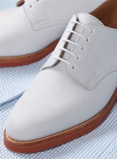 The Bermuda Buck in White - The Ben Silver Collection Men's White Leather Shoes, Mens Dress Shoes White Sole, Luxury White Brogue Oxfords, Luxury Semi-formal Men's Shoes With Buckle, White Brogue Lace-up Shoes For Derby, White Dress Shoes Men, Ben Silver, White Shoes Men, White Leather Shoes