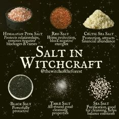 Salt In Witchcraft, Cer Nocturn, Witch Herbs, Wiccan Magic, Witch Spirituality, Eclectic Witch, Wiccan Spell Book, Witchcraft Spell Books, Witch Spell Book