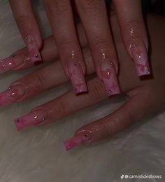 Nail Stamping Designs, Soft Nails, Acrylic Nails Coffin Short, Short Acrylic Nails Designs, Pink Acrylic Nails, Crystal Nails