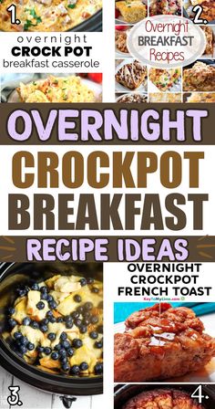 overnight crockpot breakfast recipe ideas for everyone to enjoy in the morning and night