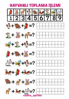 a worksheet for children to learn how to solve the missing numbers in spanish