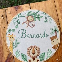 a cross stitch pattern with animals and the word benado on it