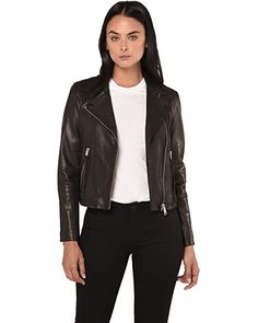 AllSaints Dalby Biker | The Style Room, powered by Zappos Classic Fitted Leather Jacket With Zipper, Classic Fitted Leather Jacket With Zipper Closure, Fitted Leather Biker Jacket With Asymmetrical Zip, Leather Biker Jacket With Asymmetrical Zip, Moto Leather Jacket With Asymmetrical Zip, Fitted Moto Leather Jacket With Asymmetrical Zip, Moto Leather Jacket With Asymmetrical Zip For Work, Fall Leather Biker Jacket With Asymmetrical Zip, Sleek Leather Jacket With Asymmetrical Zip For Fall