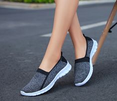 Aldana Slip-Ons – Ultra Seller Shoes Run Shoes, Light Sneakers, Elegant Heels, Shoes Sport, Casual Flat Shoes, Womens Athletic Shoes, Green Shoes, Casual Flats, Flat Sneakers