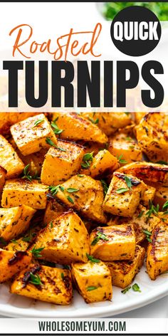 Roasted Turnips Recipe Yellow Turnip Recipes, Roasted Turnip Recipes, Turnip Bottom Recipes, Turnips Recipe Southern Style, Purple Top Turnips Recipe, How To Cook Turnips, Turnips Recipe, Roasted Turnips, Turnip Recipes