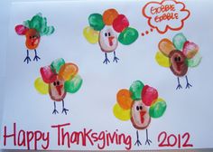 a happy thanksgiving 2012 card with turkeys and balloons on it's face, says happy thanksgiving 2012