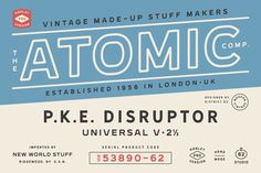 an ad for the atomic company, which has been designed to look like it's from