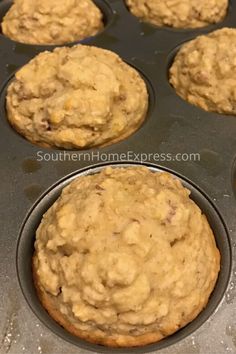 muffins in a pan ready to go into the oven for making oatmeal cookies