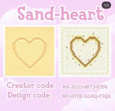 some type of card that is designed to look like a heart and the words sand - heart