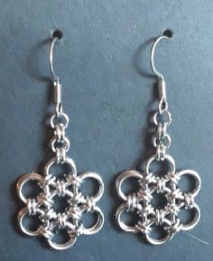 handmade stainless steel chainmaille earrings.  One of a kind.  Unique. Gothic Viking, Chainmaille Earrings, Medieval Gothic, Steel Earrings, Wedding Jewelry Earrings, Stainless Steel Earrings, Jump Rings, Wedding Earrings, Handmade Earrings