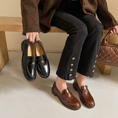 CHIKO Maryam Round Toe Block Heels Loafers Shoes Block Heel Loafers, Loafers Shoes, Fall Shoes, Heeled Loafers, Penny Loafers, Leather Items, Loafer Shoes, Block Heels, Penny