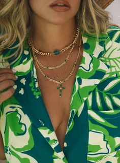 Emerald Style, Wrap Necklace, Wrap Necklaces, Charm Chain, Green With Envy, Emerald Stone, Emerald Jewelry, Green Necklace, Chain Necklaces