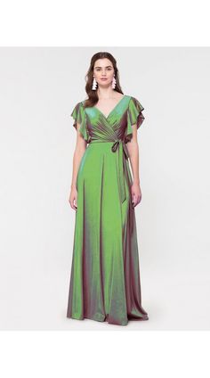 Party Gown In Dusty Green Green Maxi Dress For Gala During Prom Season, Elegant Floor-length Green Gown, Green Sweep Train Gown, Green Gown With Sweep Train, Green Floor-length Dress With Sweep Train, Elegant Green Prom Gown, Green Sweep Train Dress For Formal Occasions, Green Fitted Bodice Floor-length Evening Dress, Green Floor-length Evening Dress With Fitted Bodice