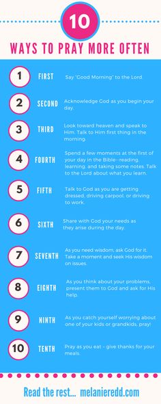 the top ten ways to pray more often