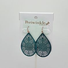 Enjoy the collection of Earrings By Periwinkle. The quality and affordable jewelry is the perfect accent for any outfit. Cadmium-free Drop Earrings, Green Nickel-free Flower Earrings, Earring Collection, Affordable Jewelry, Earrings Collection, Tear Drop, The Collection, Patina