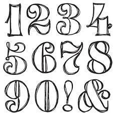 the letters and numbers are drawn in black ink