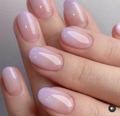 Bride Nails Purple, Uv Gel Short Nails, Clearish Nails, Pink Gel With Glitter, Pink Powder Acrylic Nails Almond, Neutral Vacation Nails Simple, Gel X Simple Design, Sns Nails Spring 2023, Classy Summer Nails Square