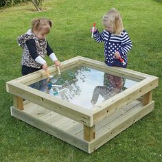 Outdoor Mark Making, Outdoor Wooden Table, Toddler Table, Outdoor Play Area