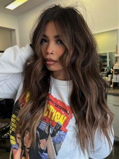 Hair Color Dark Brunette, Adding Color To Dark Brown Hair, Darker Brunette Balayage, Dark Rich Chocolate Brown Hair With Money Piece, Dark Brown Hair With Definition, Dark Brown W Highlights, Chocolate Brown Reverse Balayage, Dark Brown Chocolate Balayage, Creamy Chocolate Brown Hair