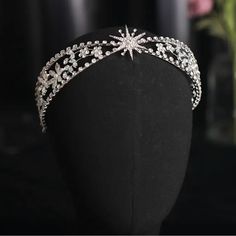 Tiara Wedding Hair, Bridal Crown Crystal, Crowns For Women, Halo Jewelry, Bridal Tiaras, Crown For Women, Crystal Bridal Tiaras, Silver Tiara, Tiara Wedding