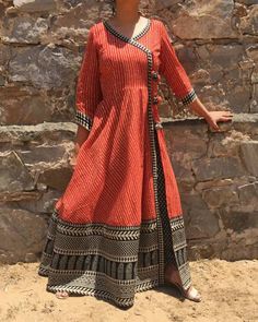 Kurta Designs For Women, The Secret Label, Striped Casual Dresses, Long Kurti Designs, Kurta Neck Design, Salwar Kamiz, Cotton Kurti Designs, Kurti Designs Party Wear, Kurta Designs Women