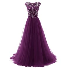 Hairstyles Goth, Purple Prom Dress Long, Simple Updos, Goth Hairstyles, Tulle Prom Dress Long, Modest Evening Gowns, Prom Dress Tulle, Cap Sleeve Prom Dress