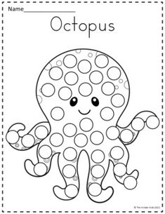 an octopus worksheet with the name octopus