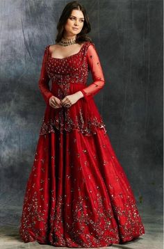 Sabyasachi Lehenga Cost, Lehnga Dress, Designer Bridal Lehenga, Bridal Lehenga Red, Red Lehenga, Indian Gowns Dresses, Indian Gowns