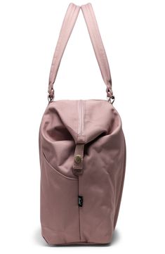 A lightweight duffle bag in hard-wearing canvas features snap-down sides that expand to allow a bit of extra packing space inside. Reinforced top handles make it easy to carry, and convenient pockets help organize essentials for a trip to the gym or a weekend getaway. Signature stripe lining 600-denier polyester Imported Pink Weekender Bag With Removable Pouch, Pink Duffle Bag With Removable Pouch For Everyday Use, Pink Shoulder Weekender Bag For Everyday Use, Pink Weekender Bag With Double Handle, Pink Double Handle Weekender Bag For Everyday Use, Functional Pink Duffle Bag For On-the-go, Pink Duffle Bag With Removable Pouch For On-the-go, Canvas Duffle Bag For Everyday Use, Pink Travel Bag With Zipper Closure For Everyday Use