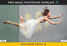 two photoshopped with the same image in different ways, one is jumping and the other has falling