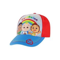 This fun baseball cap features classic CoComelon characters and colors, made from high-quality materials to help keep your child cool and protected from the sun. Uv Protection Cap For Playtime, Playful Baseball Cap For Play, Fun Baseball Cap With Uv Protection, Fun Playtime Baseball Cap, Playful Baseball Cap With Curved Brim, Playful Adjustable Baseball Cap For Playtime, Multicolor Hats For Playtime, One Size Fits Most, Adjustable Playful Baseball Cap For Playtime, Themed Adjustable Baseball Cap