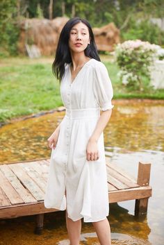 SKYE | Penelope Dress Minimalist Fashion Dresses, Japanese Men, Parisian Chic, Classy Women, Dress White, Get Dressed, Summer Wardrobe, Minimalist Fashion, Women Clothing