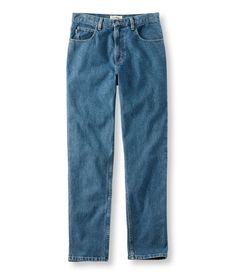 Our most durable, heaviest-weight jeans are also our best value, in 100% cotton denim. Classic Fit: Sits at waist. Straight leg. Trim through hip and thigh. Prewashed for softness. Heavyweight 100% cotton denim. High-quality denim fabric is exceptionally rugged. Shrink and fade resistance exceeds our standards. Machine wash and dry. Bar-tacking and rivets at stress points for extra staying power. Fit belts up to 1¾"W. Traditional five-pocket design with double-needle stitching. Imported. Fit: Cl Most Comfortable Jeans, Mens Fashion Rugged, Faded Denim, Boyfriend Style, Straight Leg Denim, Clothing Hacks, Denim Pant, Everyday Wardrobe, Mens Denim