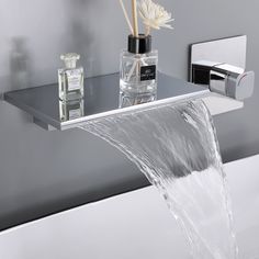 a faucet with water running out of it