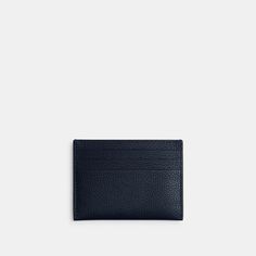 This minimalist alternative to a wallet is crafted of soft polished pebble leather detailed with our Coach graphic. The distinctive piece keeps cards organized in a design slim enough to slip into a back pocket. | Coach Card Case With Graphic - Dark Navy Navy Gifts, Polished Pebble, Clip Cards, Card Organizer, Coach Wallet, H Style, Gift Exchange, Card Holder Wallet, Navy Color