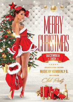 flickrhivemind.net Christmas Tree Party, Holiday Flyer Template, Music Flyer