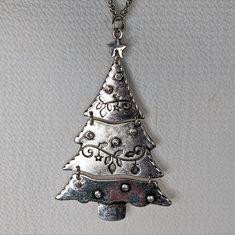 Silver Holiday Necklaces For Festive Occasion, Silver Holiday Necklace For Festive Occasion, Silver Necklace For Christmas Celebration, Silver Necklaces For Winter Holidays, Nickel-free Silver Necklaces For Christmas, Nickel-free Silver Necklace For Christmas, Silver Christmas Party Necklace, Silver Necklace For Christmas Party, Adjustable Christmas Festive Necklaces