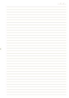 an open notebook with lined paper on the bottom and blue lines in the middle,