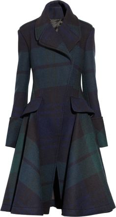 Alexander-McQueen-Plaid-Coat. Tartan Coat, Project Runway, Plaid Coat, Black Watch