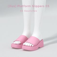 the legs and feet of a woman wearing pink shoes with white toenails on them