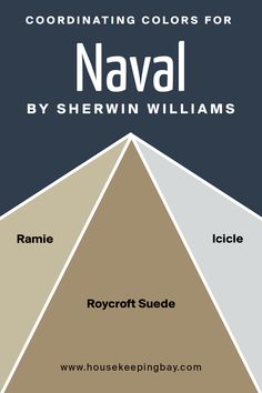 the color scheme for naval by sherrin williams is shown in this image